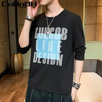 cnhnoh 2022 new long sleeved t shirt mens tide brand trend loose cotton t shirt top spring and autumn mens clothes