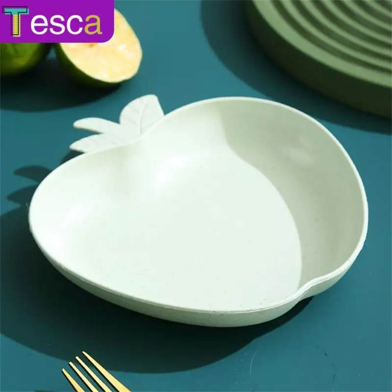 

High Quality Apple Plate Household Vegetable Fruit Plate Wheat Platycodon Creative Cutlery Kitchen Tool Multifunctional Plastic