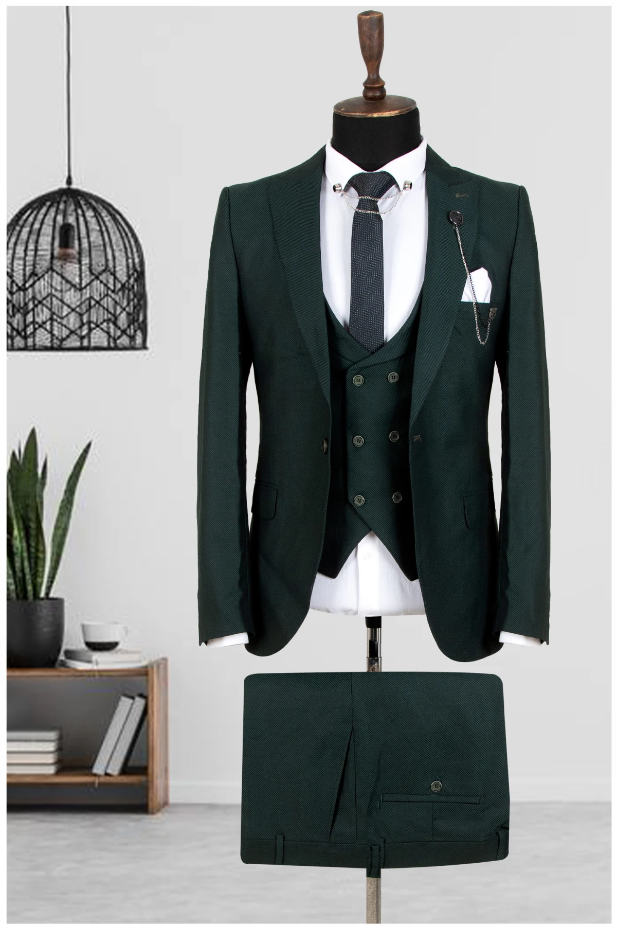 

DeepSEA patterned Slim Fit 3-piece men's suit 2205014