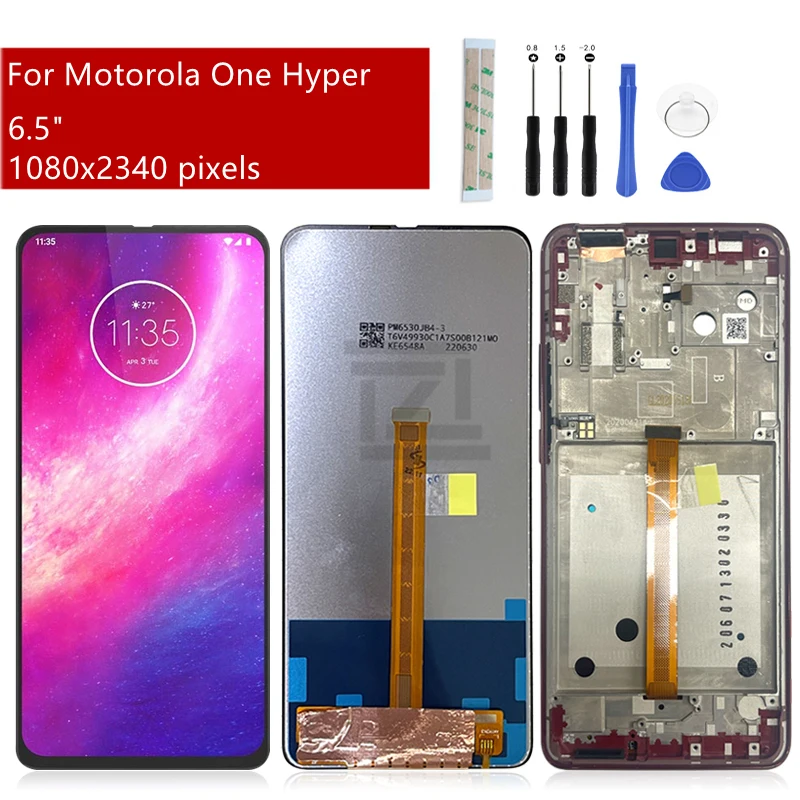 ЖК-дисплей для Motorola Moto One Hyper, сенсорный экран, дигитайзер в сборе, детали для замены дисплея