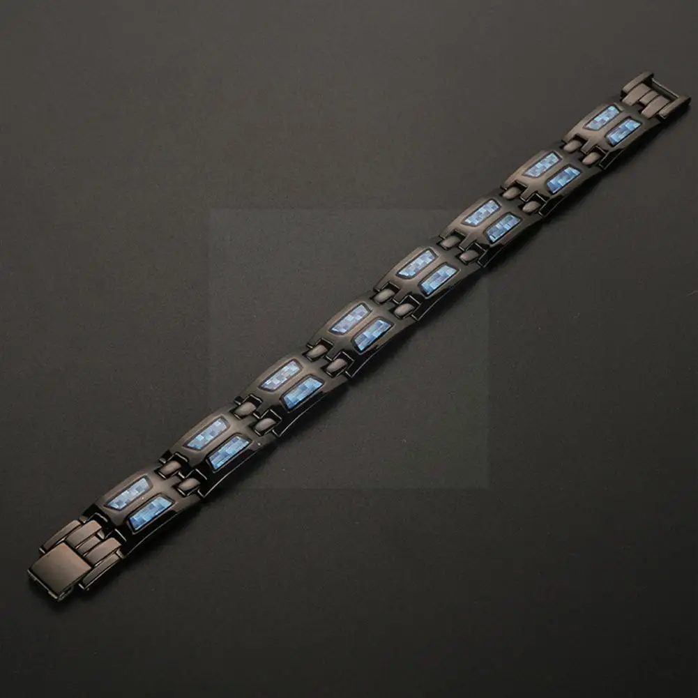 

2pcs Ultra Carbon Blue Bracelet Carbon Bracelet Bracelet Magnetotherapy Firming Body Therapy Magnetic R3e6