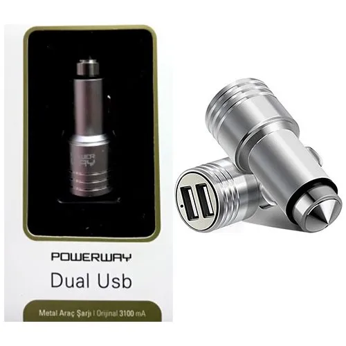 

Car cigarette lighter phone charger 2Port Usb metal 5V 3.1 A charger