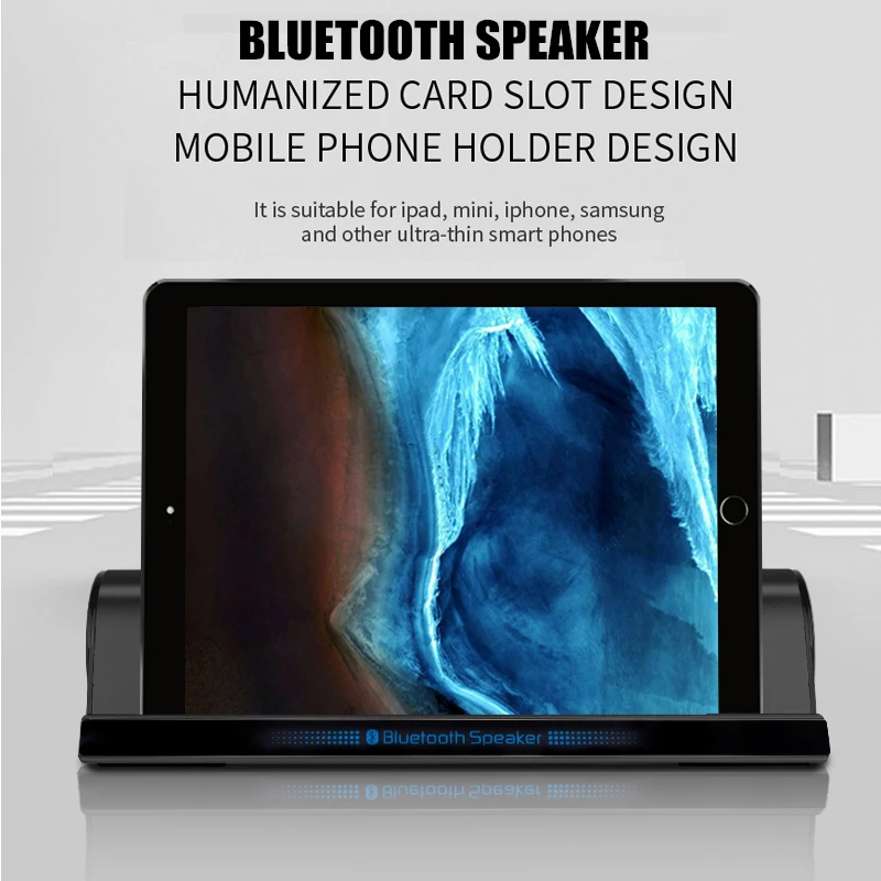 

BT10 Portable Outdoor Mini Sound Bar Wireless Bluetooth Speaker with Phone Tablet Stand Dual Speaker Subwoofer Music Center