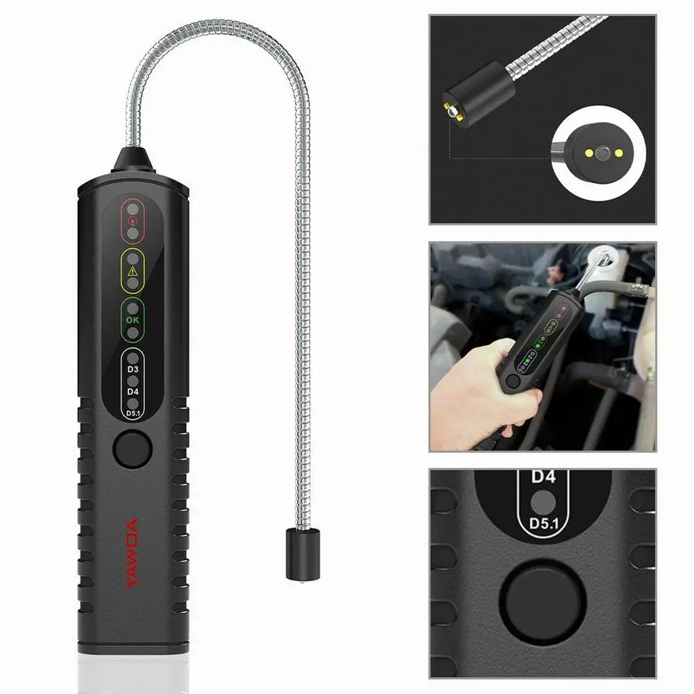 

Auto Brake Fluid Tester Oil Quality Diagnostic Tool BF100 DOT3 DOT4 DOT5.1 LED Indicator Check Automotive Brake Oil Test Tool