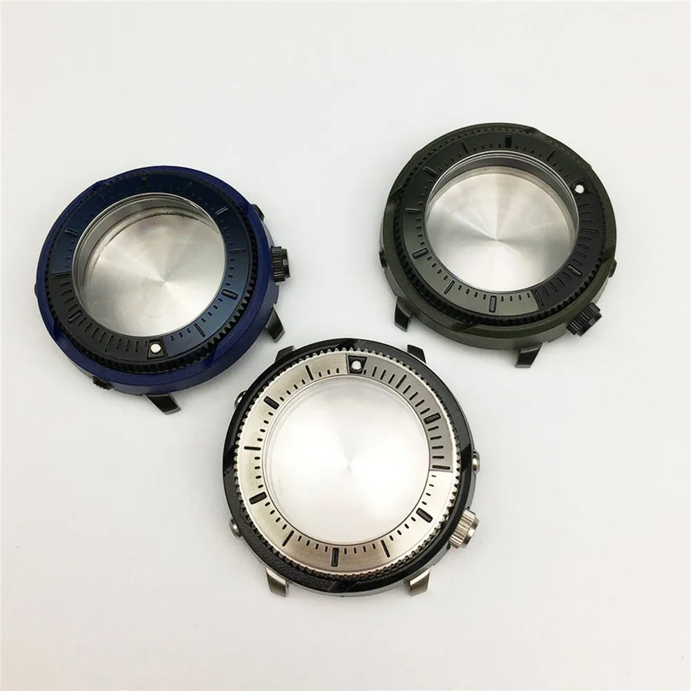

45MM Modified Canned Case Sapphire Glass Watch Case for NH35/NH36 Watch Movement Men Watch Accessories