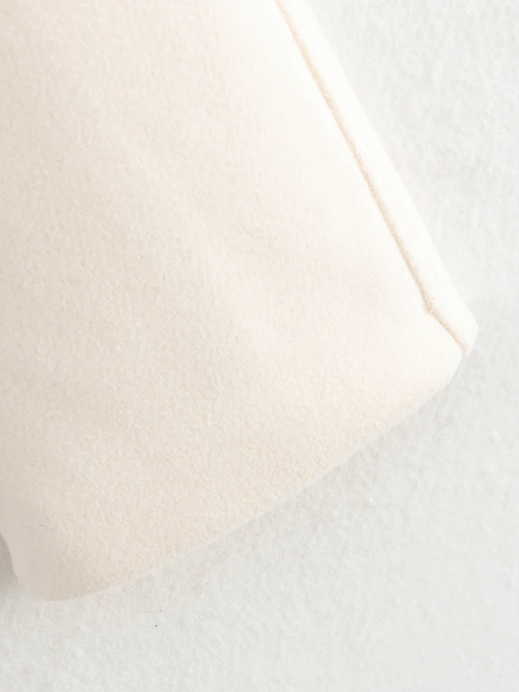 Винтажная женская элегантная белая куртка 2024 осенне-зимняя модная короткая