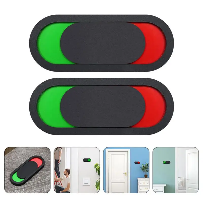

2Pcs Toilet Door Vacant Occupied Signboard Toilet Signboard Durable Signboard Toilet Vacant Occupied Slide Privacy Sign