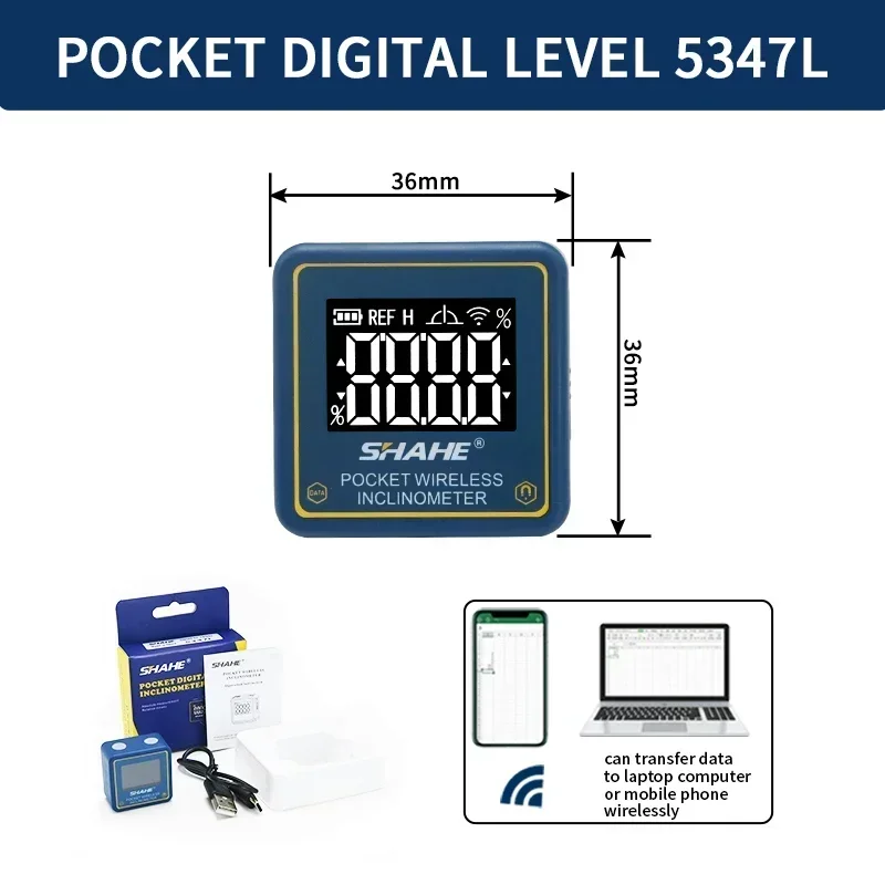 

SHAHE Магнитный цифровой угловой искатель, транспортир, инклинометр, мини-угловой куб, уровень с магнитным основанием и подсветкой