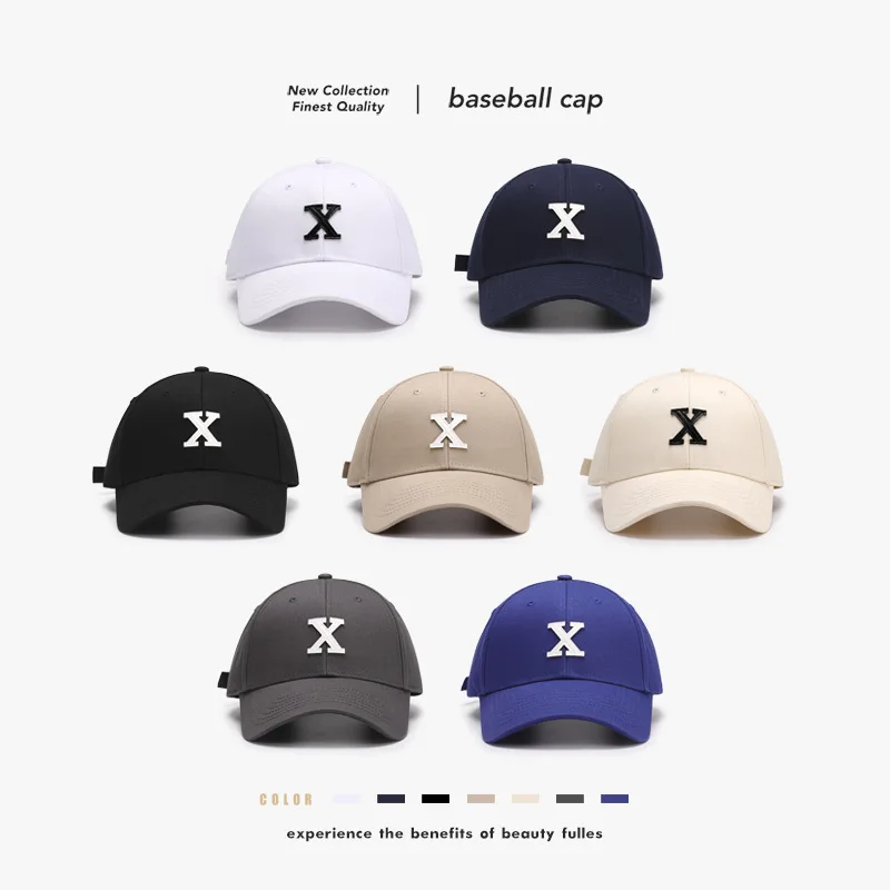 

Summer Hardtop Washable Big Waistband Men's Baseball Cap Versatile Simple Letters Outdoor Sports Fashionable Cap