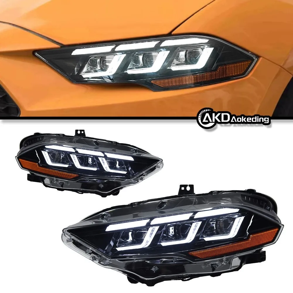 Фото Автомобильные фары для Ford Mustang 2018-2020: светодиодные ксеноновые лампы Hella 12V H7, аксессуары для автотюнинга, фары для Mustang №1