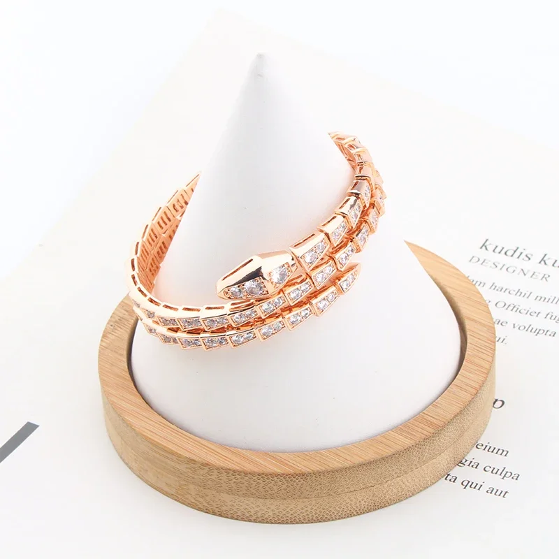 Роскошный брендовый модный браслет-манжета в виде змеи 3-слойный браслет стиле