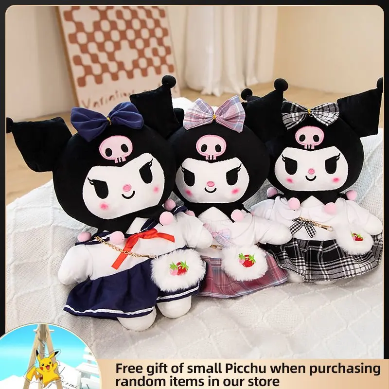 

Плюшевая игрушка Takara Tomy Sanrio, платье принцессы Лолиты, набивная кукла Kuromi, рождественский подарок для ребенка, украшение для спальни, ПП хлопок