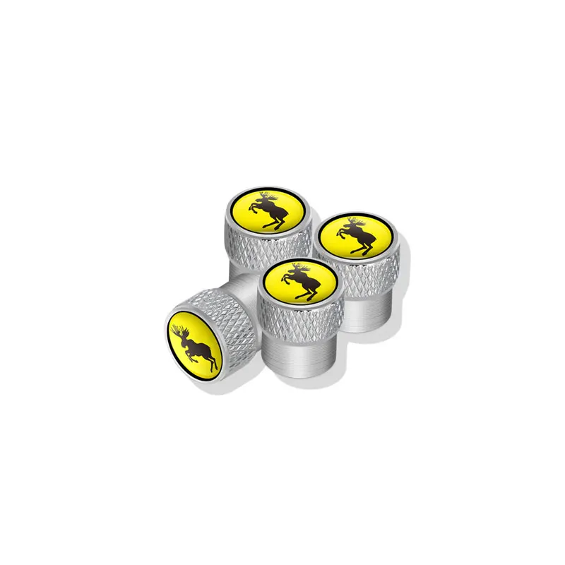 

4 шт. логотип лосящего оленя, Шведский флаг, значок, автомобильные Металлические колпачки для воздушных клапанов колесных шин, пылезащитный чехол для Volvo V40 XC40 XC60 XC90