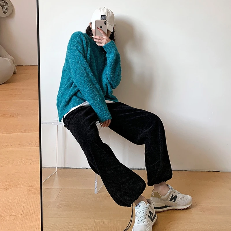 Зимние теплые вельветовые брюки для беременных размеров M ~ 6XL повседневная