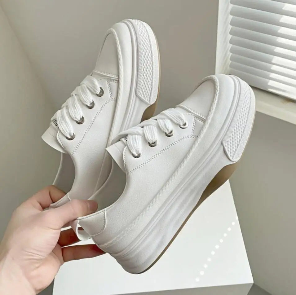 

2022White Sneaker Women All-Match Shoes Dumpy Platform Shoes New Style Female Sport Casual Shoes Chaussure Femme Zapatillas Muje