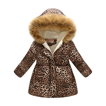 Thicken Winter Girls Jackets Fashion Printed Hooded Outerwear For Kids Plus Velvet Warm Children Coats Christmas Present 1