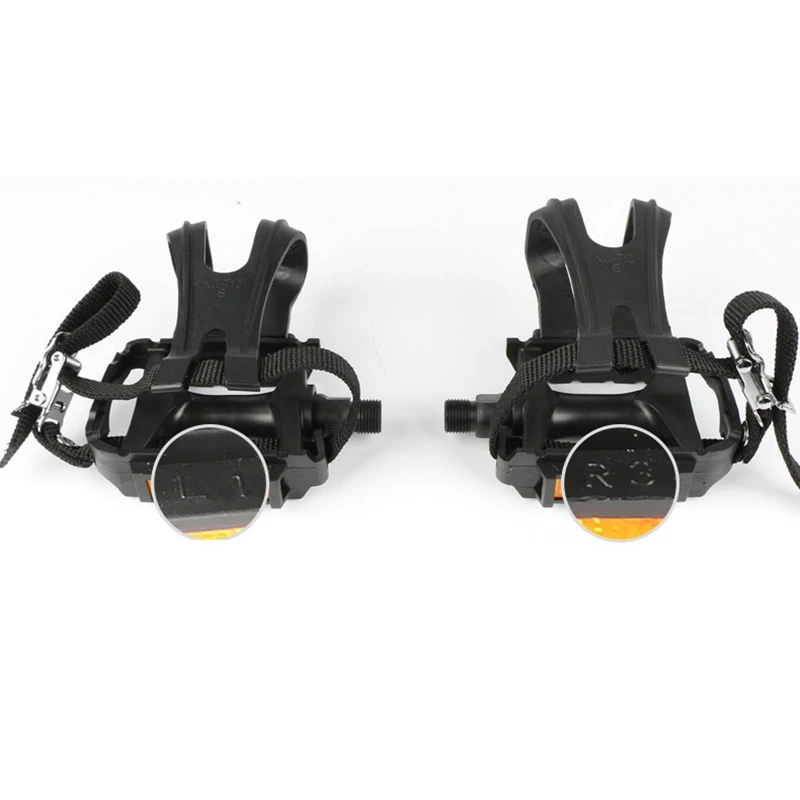 Велосипедные педали с зажимами и ремнями для езды на велосипеде открытом воздухе