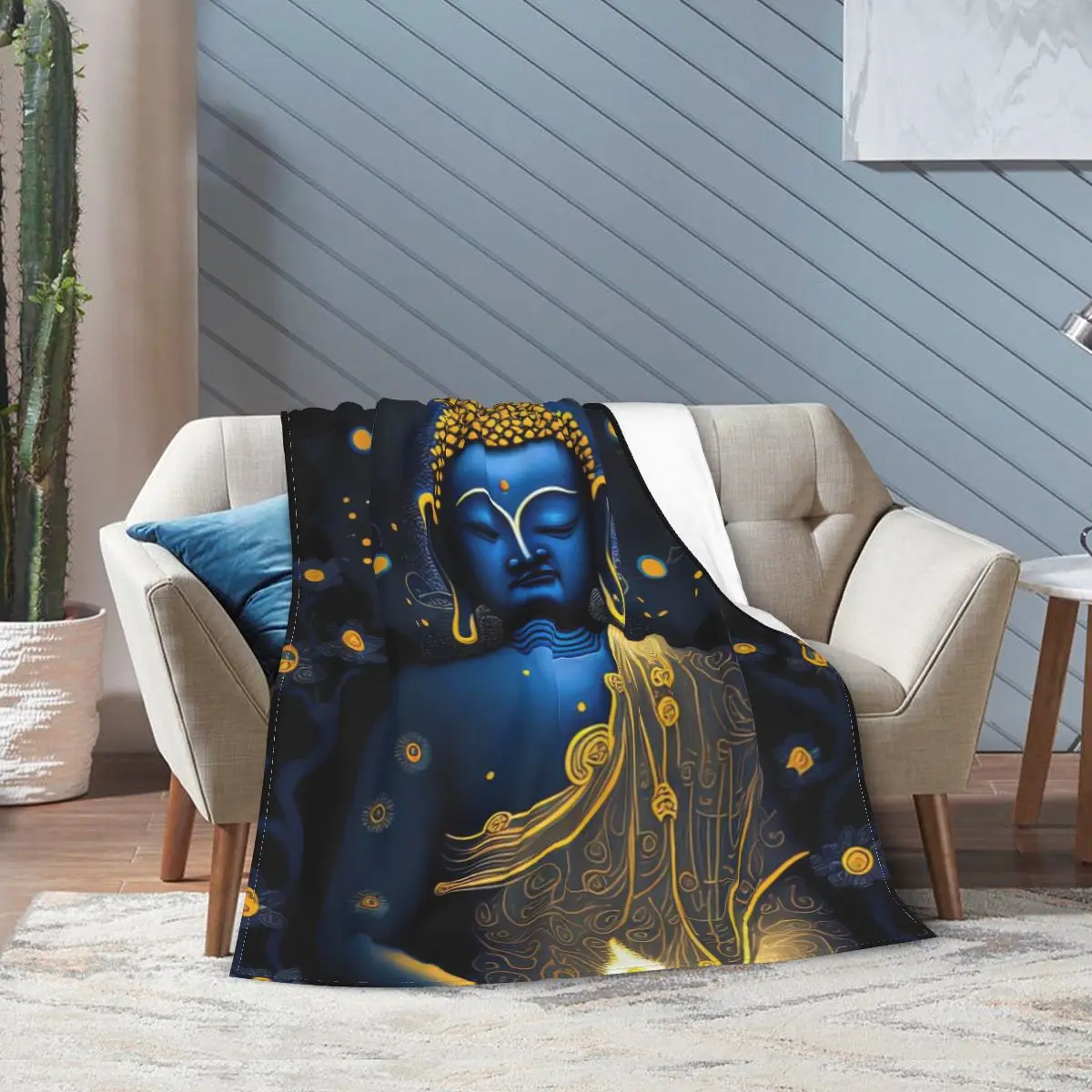 

Buddha Art Drawing Bed Blanket Flannel Blanket Flannel Blanket Air conditioning blanket