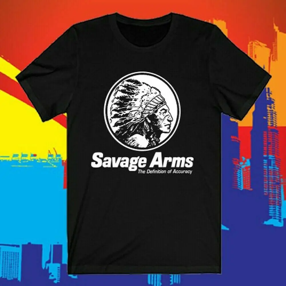 

Savage Arms Logo Guns Firearms Men's Black T-Shirt Size S to 3XL