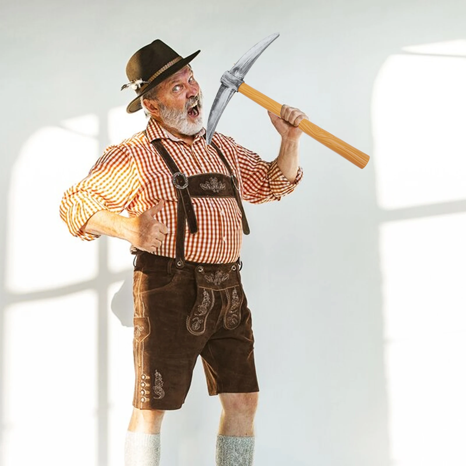 Фото Игрушка Pickaxe, карнавальный костюм гнома, карманная кирка, лопата, реквизит для выступления на сцене, товары для вечеринки на Хэллоуин, поддельные садовые инструменты №2