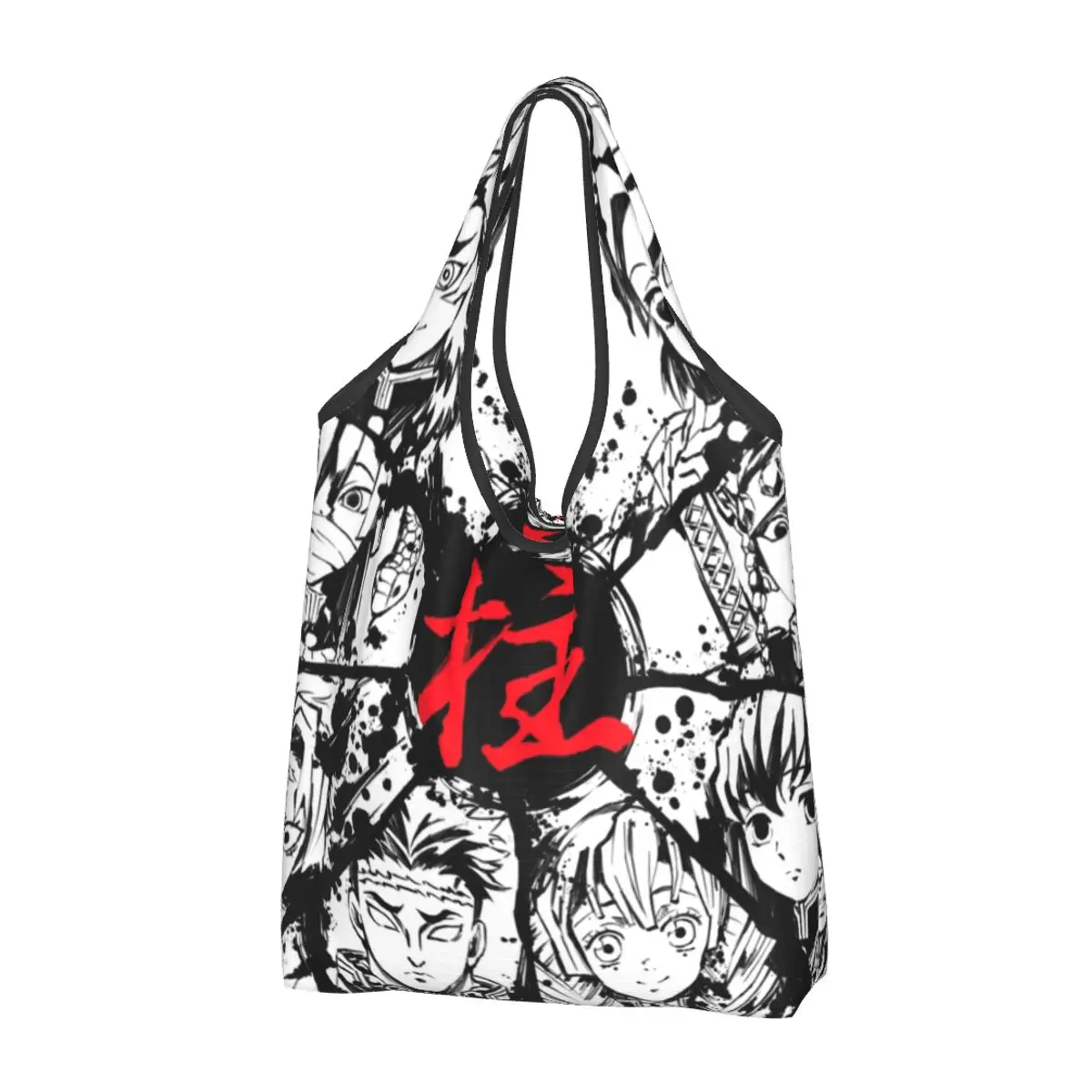 

Fashion Printed Manga Demon Slayer Shopping Tote Bag Portable Shoulder Shopper Kimetsu No Yaiba Handbag