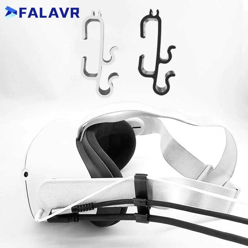 

VR Cable Clip for Oculus Quest 2 Cable Clamp Drop Wire Holder 3 Grooves for VR Link Cable Holdel Headphone Wire Organizer ABS