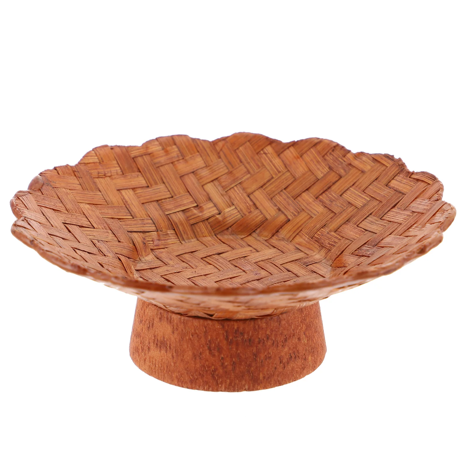 

Household Teacup Bamboo Mat Heat Insulated Drinks Pad High Base Cup Saucer