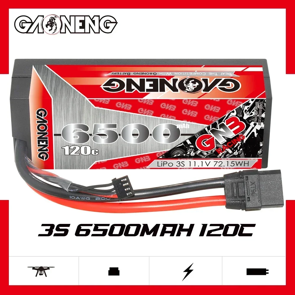 

Литий-полимерный аккумулятор Gaoneng GNB 3S 6500 мАч 11,1 В 120C T XT60 XT90S EC5 XT150 для радиоуправляемой машинки HSP 1/8 1/10 Багги Радиоуправляемый автомобиль Axial Scx10 радиоуправляемая лодка