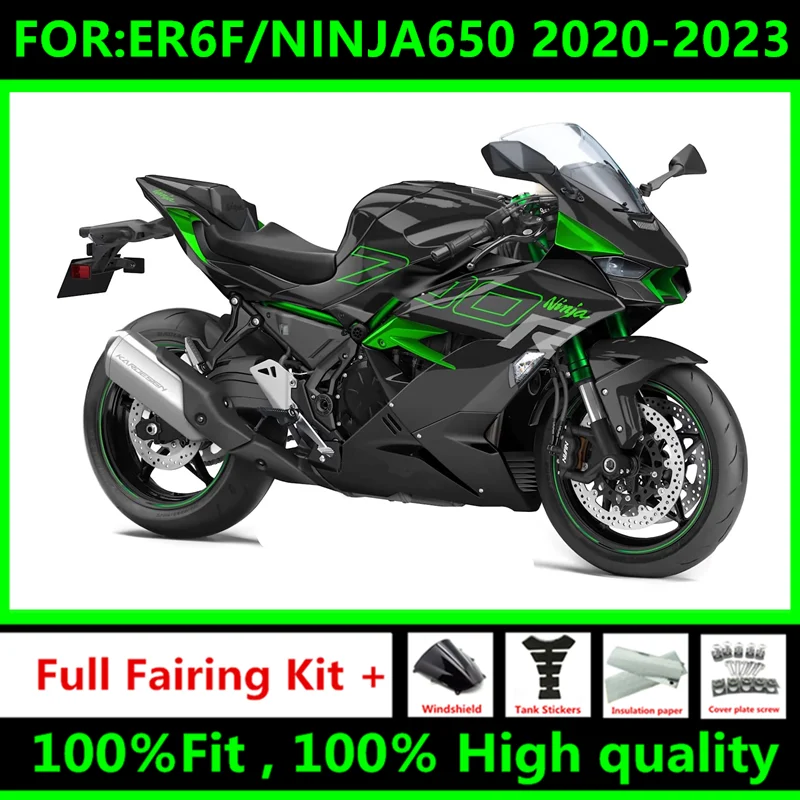 

Motorcycle whole Fairings kit for Kawasaki ER6F Ninja 650 20 21 22 23 ninja650 2020 2021 2022 2023 Bodywork fairing black green
