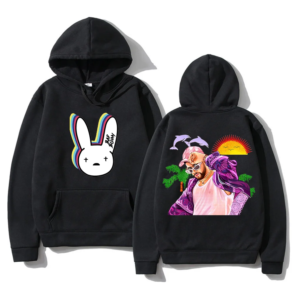 

Bad Bunny Hoodies Men Women Sweatshirts UN VERANO SIN TI Music Album Print Long Sleeve Pullover Oversized Streetwear Tracksuits