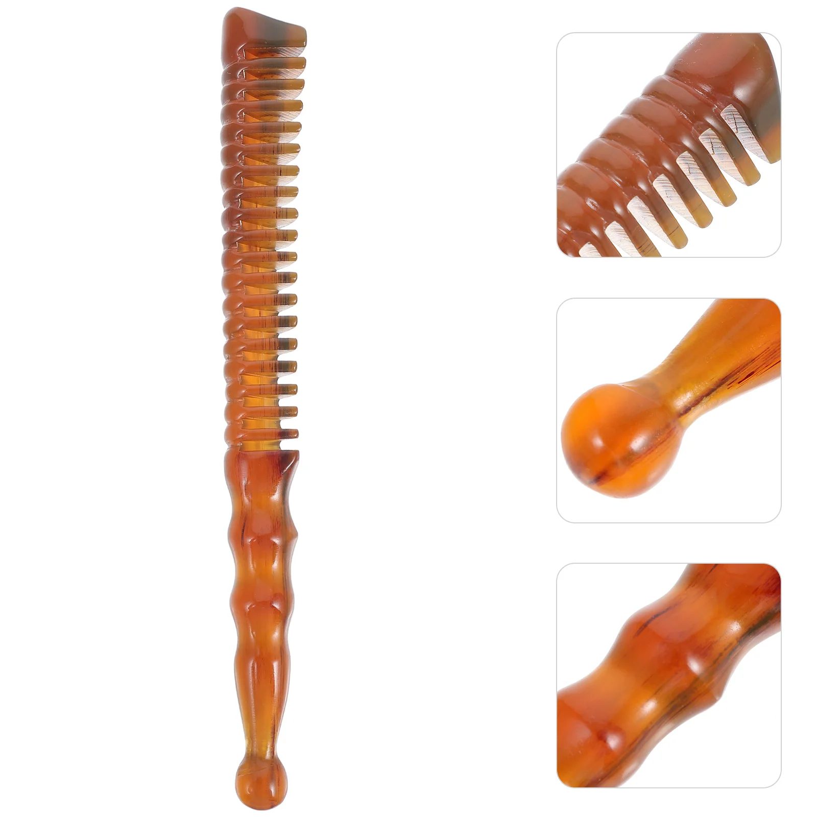 

1pc Sheep Horn Hair Comb Portable Scraping Comb Anti-static Hair Comb