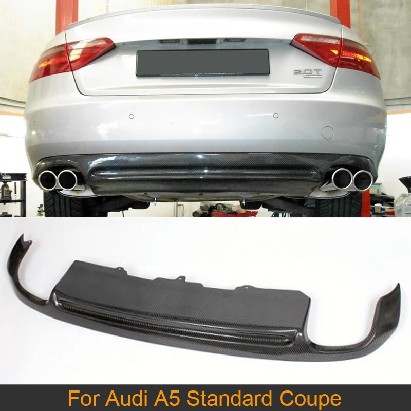 

Car Rear Bumper Diffuser Lip Spoiler For Audi A5 Coupe 2 Door Standard 2008-2011 Non-Sline Rear Diffuser Carbon Fiber / Black PU