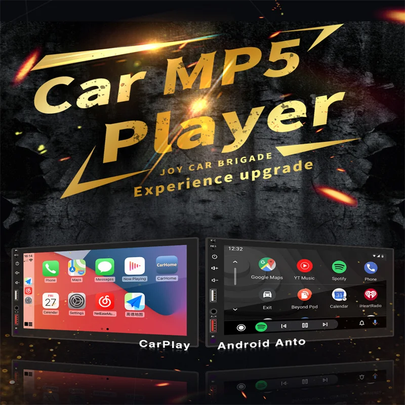 Car Radio MP5 MP3 Player CarPlay Bluetooth Touch Screen Head Unit Support Rear Camera For Universal Toyota Nissan