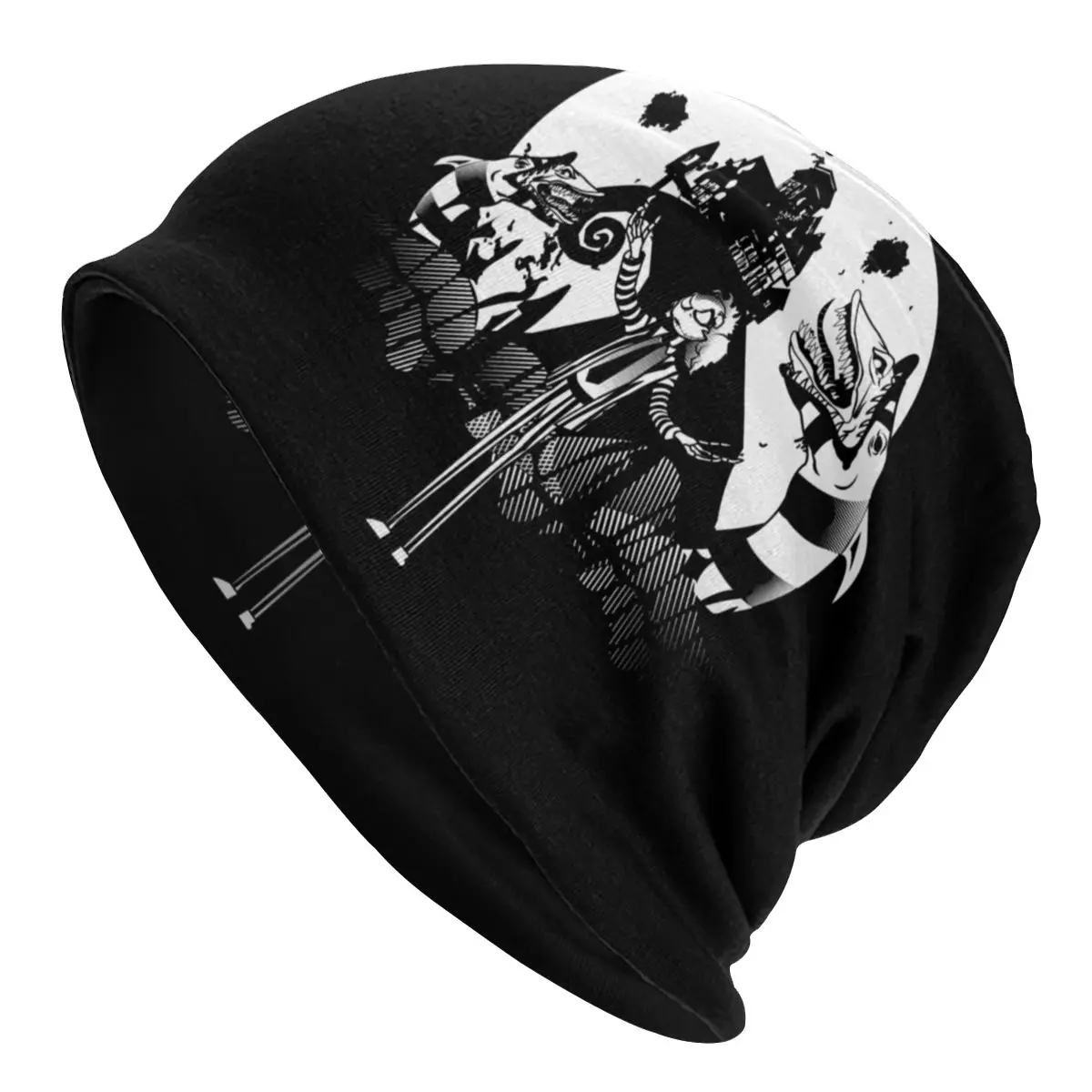 Зимняя теплая шапочка на Хэллоуин от Beetlejack Мужская с напуском шапка в стиле
