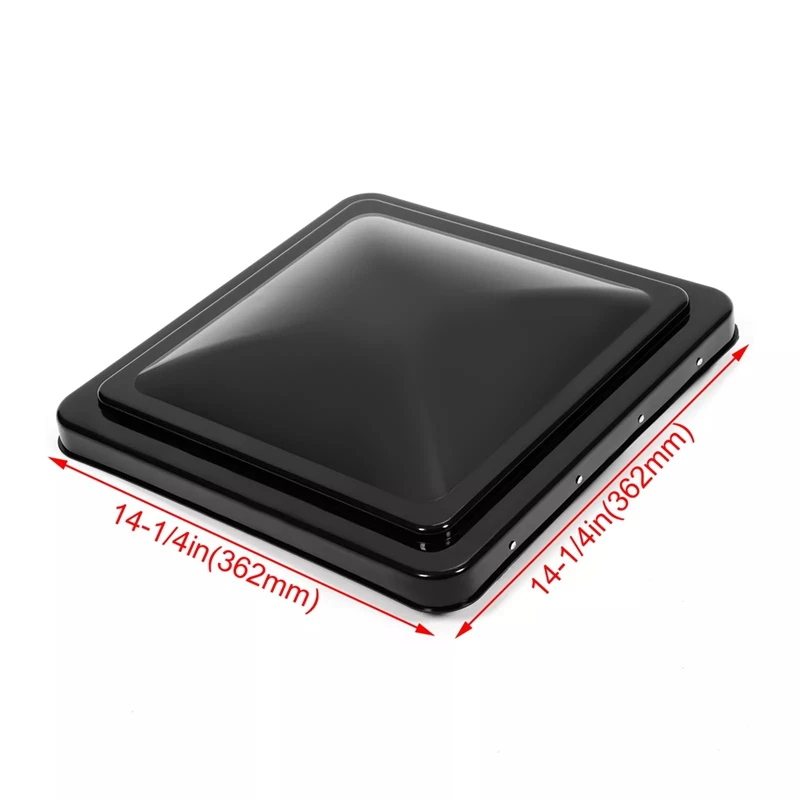 14Inchx14inch Window Ventilation Vent Cover For RV Roof Black Camper (Trailer)