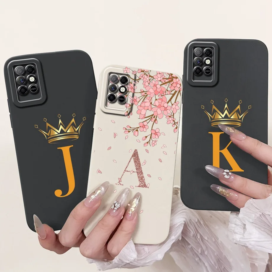 Чехлы для Infinix Note 8i X683B X683 чехол с жидкими силиконовыми цветами и буквами чехлы Note8i