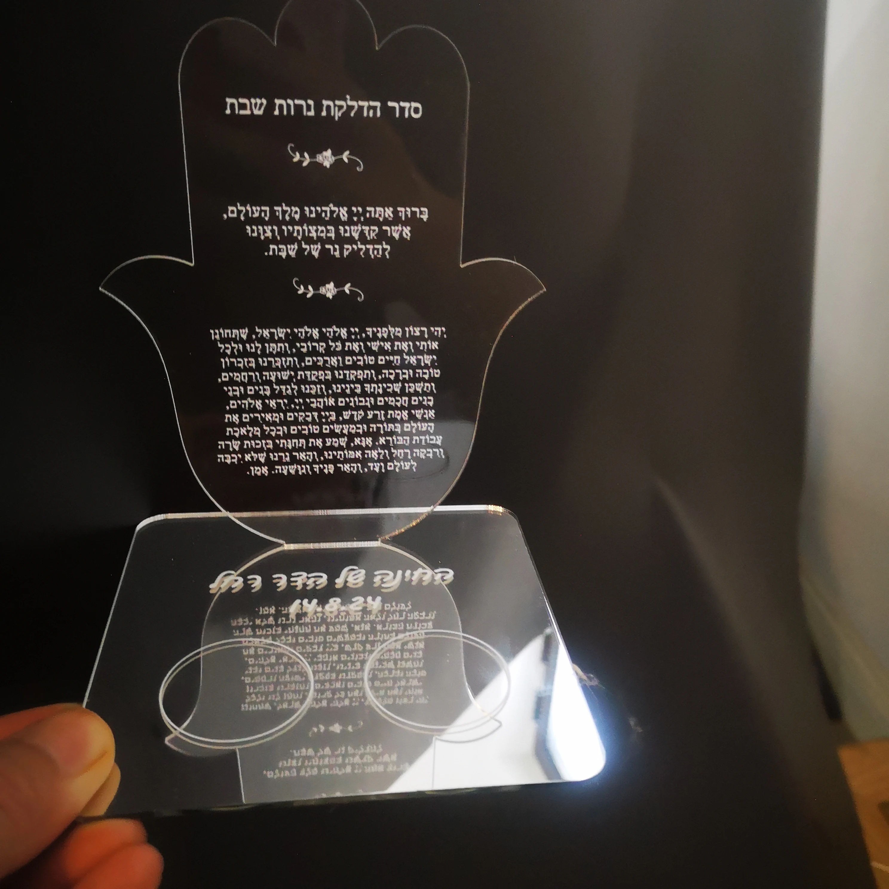 10 шт. сувенирные карты с подсвечником из акрила