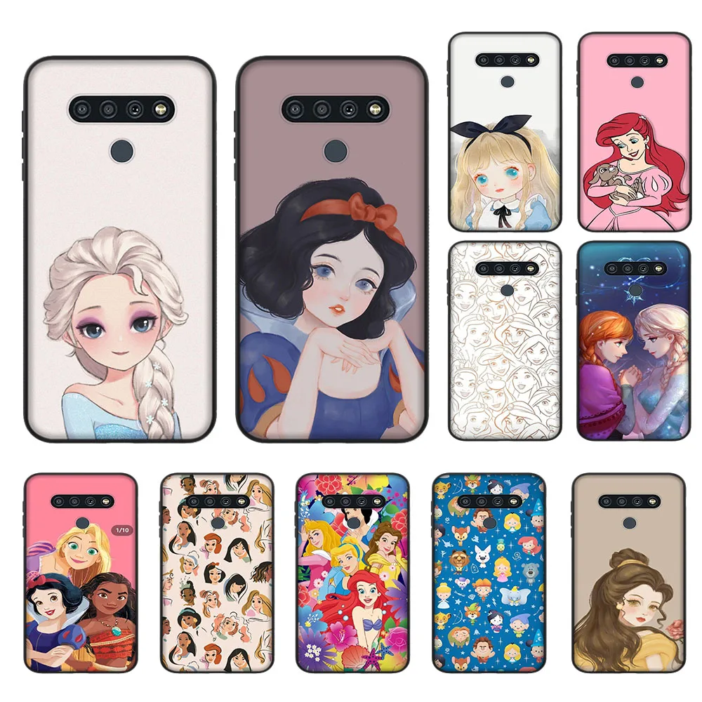 Чехол Disney Girl для VIVO V21 V21E V23 V23E V25 V27 V27E V29 Y01 Y02 Y02S Y36 Pro черный чехол телефона