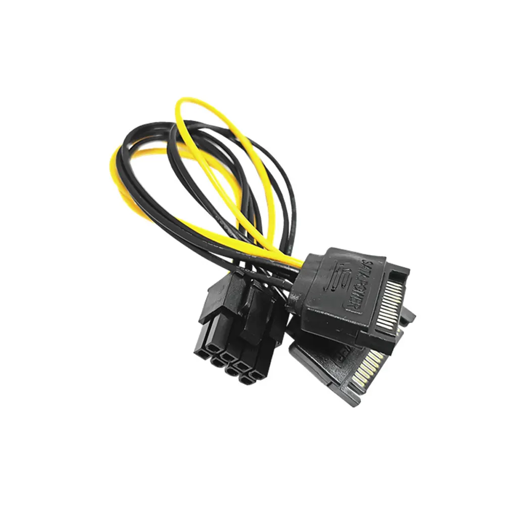 

Видеокарта PCI Express PCI-E, адаптер питания с 2 SATA на 8 Pin (6 + 2), разветвитель для BTC биткоинов, 10 шт.