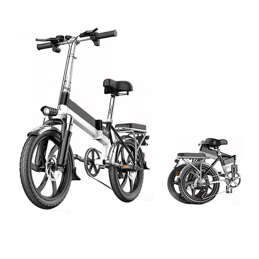 

20 Inches Electric Bicycle Folding Electric Bike Aluminum Alloy Lightweight Frame One Piece Hub High Speed Brushless Motor