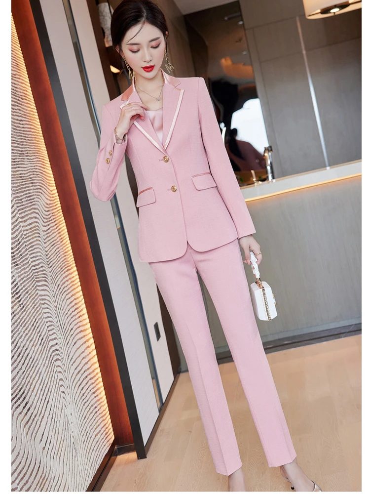 Костюм брючный женский с длинным рукавом модная одежда в Корейском стиле