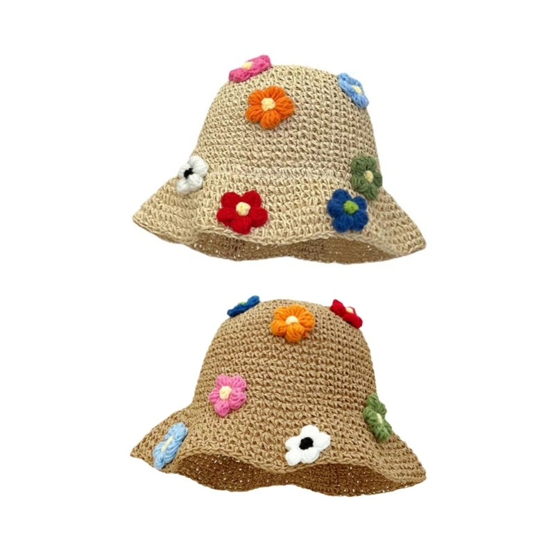 

Bucket Hat Breathable Bucket Hat All-match Flower Photo Props Headgear