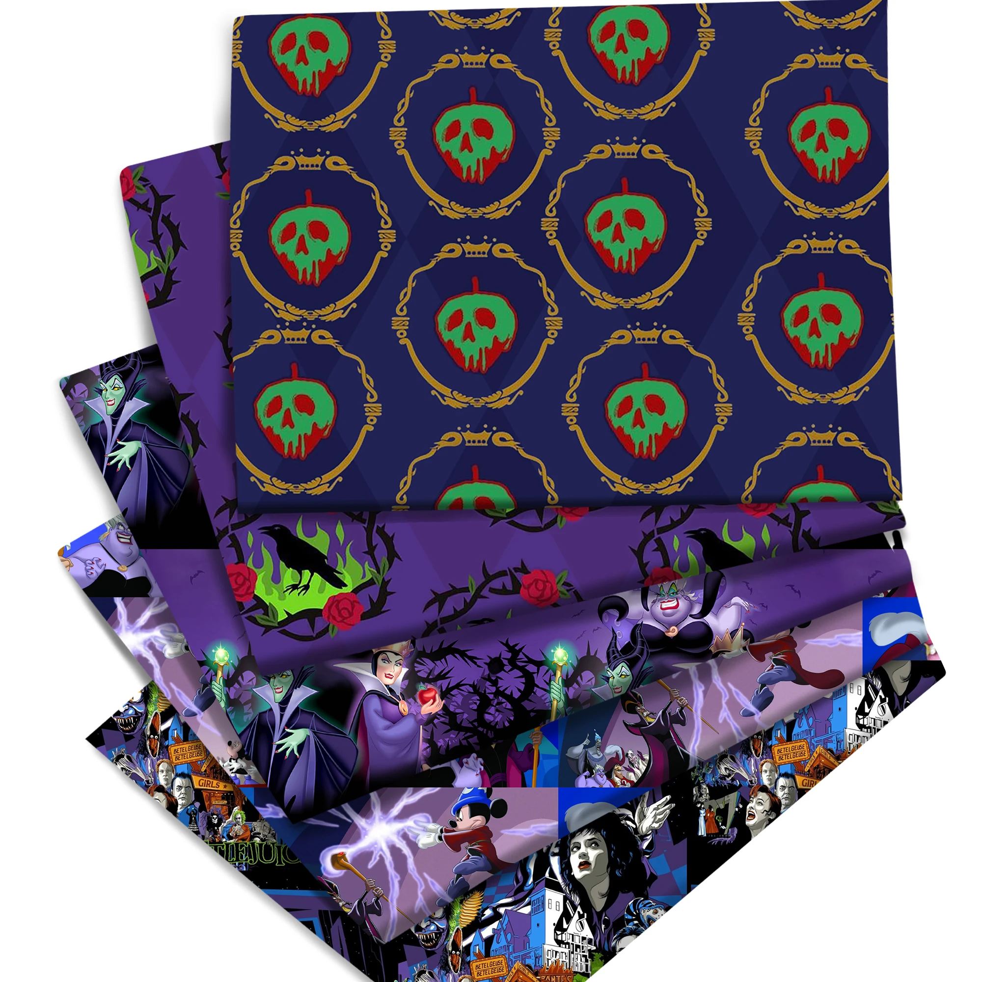 Распродажа хлопковая ткань Disney с изображением злодей малефисентов полуметровая