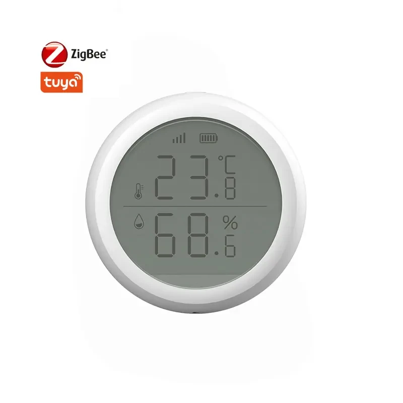 

Tuya Zigbee LCD display temperature and humidity sensor Wireless Control Smart home detector Real Time Monitoring Thermistor