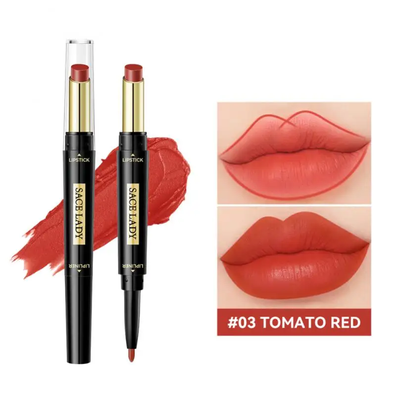 Waterproof Matte Lipstick Pencil Lip Liner Contour Tint Sexy Red Matte Long Lasting Moisturizer Lipliner Makeup Female Cosmetics