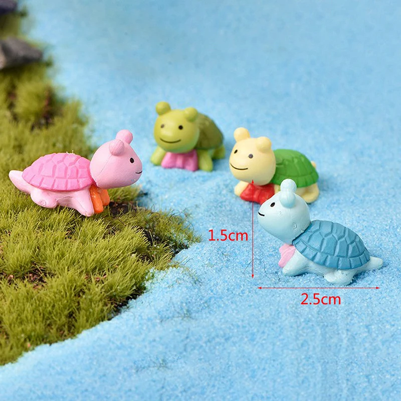 

Colorful Little Tortoise Cute Turtle Figurines Miniature Fairy Garden Ornament