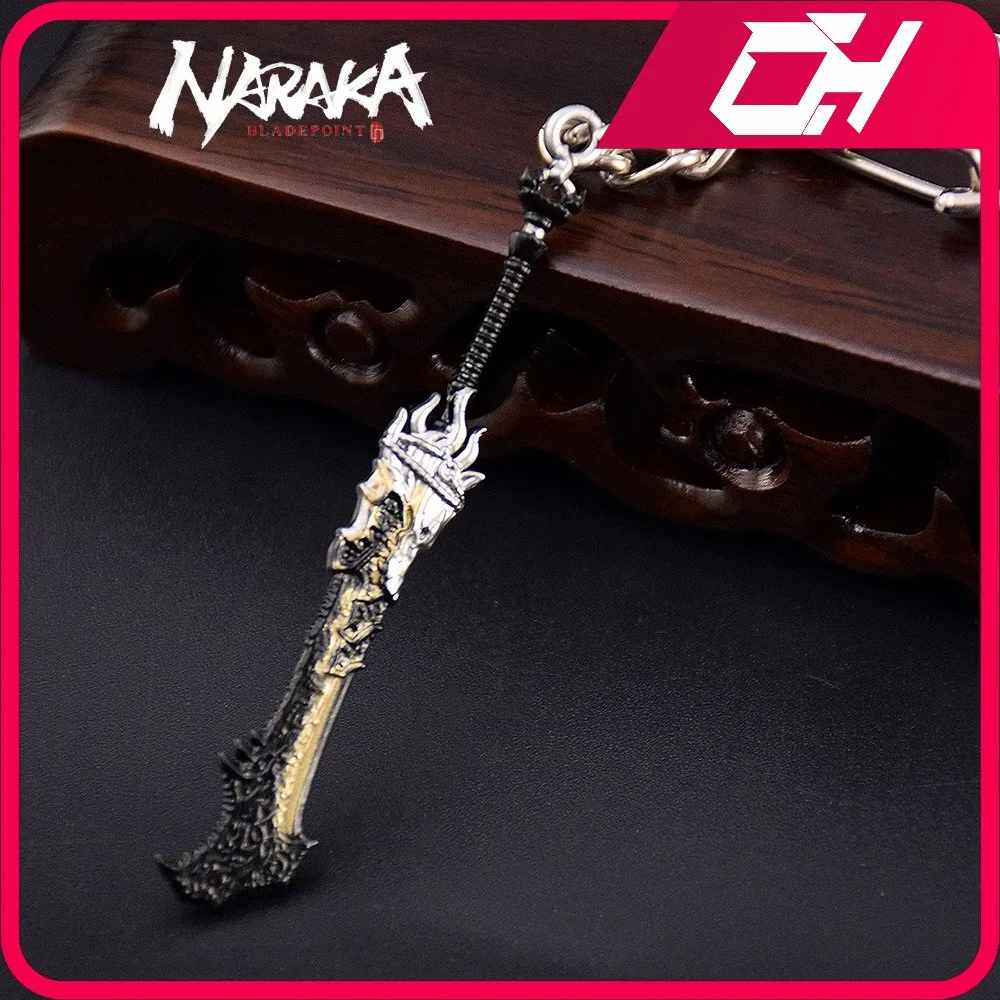 

Naraka: Bladepoint Weapon Wolf Wide Knife Spade Vere Katana Swords Samurai Real Steel Anime Weapons Keychains Toys for Boy Kids