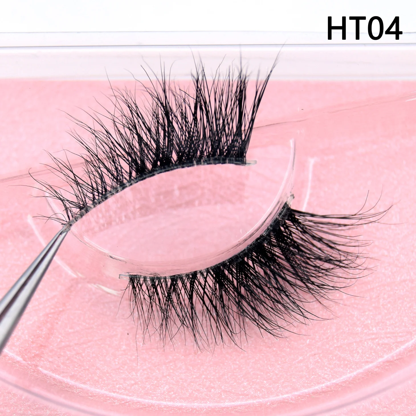 

Visofree Half Lashes HT04 Invisible Strip Lashes Natural Half Eye False Eyelashes Makeup 3D Mink Half Lashes Eyelash Extension