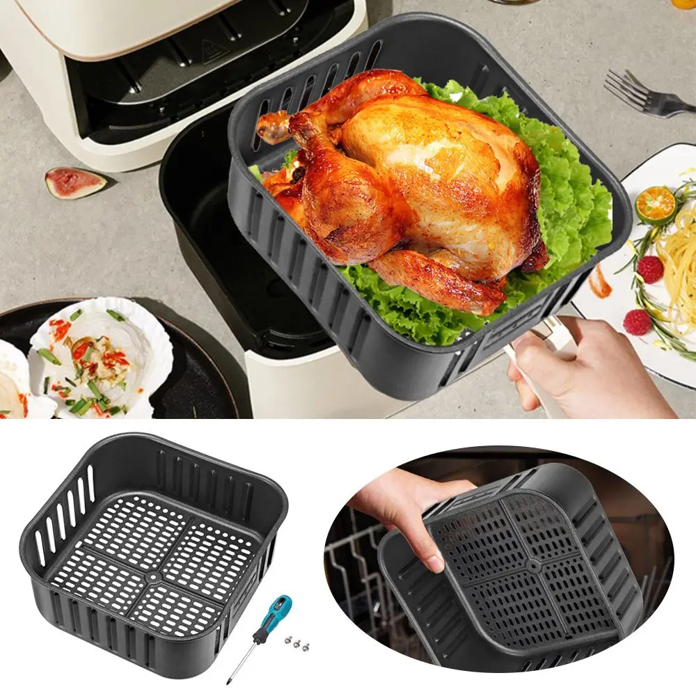 

Cooking Breakfast Cookware Drain Oil Pan Baking Pan Dish Air Fryer Accessories Non stick Air Fryer Basket