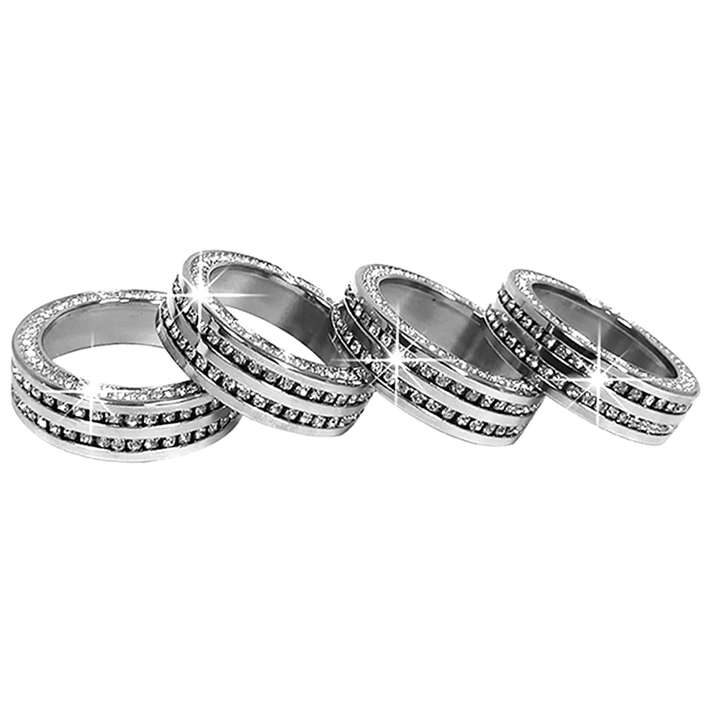 

Aluminum Bling Crystal Style Air Conditioner Switch AC VOL Knob Ring Button Trim For Ford F150 XLT 2016-2019, 4Pcs